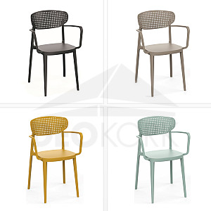 Műanyag szék OSLO karfákkal (különböző színekben)