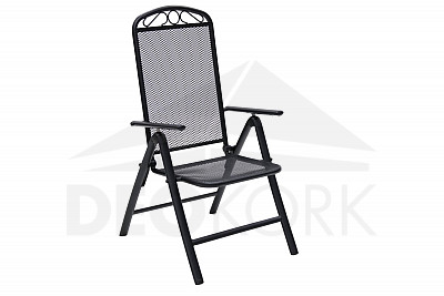 Állítható fém szék SZÜRKE (fekete)