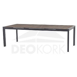 KIÁRUSÍTÁS Alumínium asztal LIVORNO 214/274x110 cm (antracit)