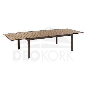 Alumínium asztal BRIXEN 200/320 cm (szürkésbarna)