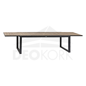 Alumínium étkezőasztal EMPERIA 220/340x110 cm