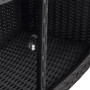 Bútorkészlet mobil kerek pezsgőfürdőhöz (fekete mesterséges polirattan)