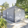 Kerti alumínium pavilon elektromos MEGAN 6x3,6 m (grafit)