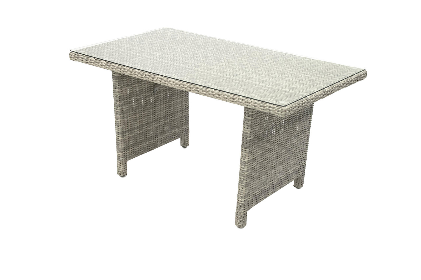 Rattan asztal 140 x 80 cm SEVILLE (szürke) termék 2. képe