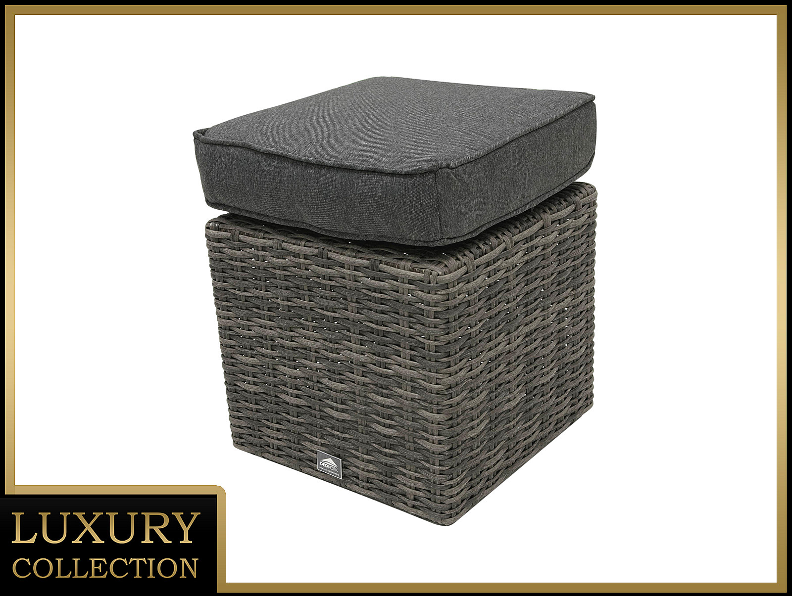 Rattan puff párna 40 x 40 cm BORNEO LUXURY (szürke) akciós termékkép 1