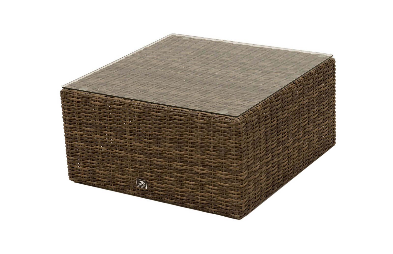 Rattan asztal / puff 73 x 73 cm BORNEO LUXURY (barna) termék 2. képe