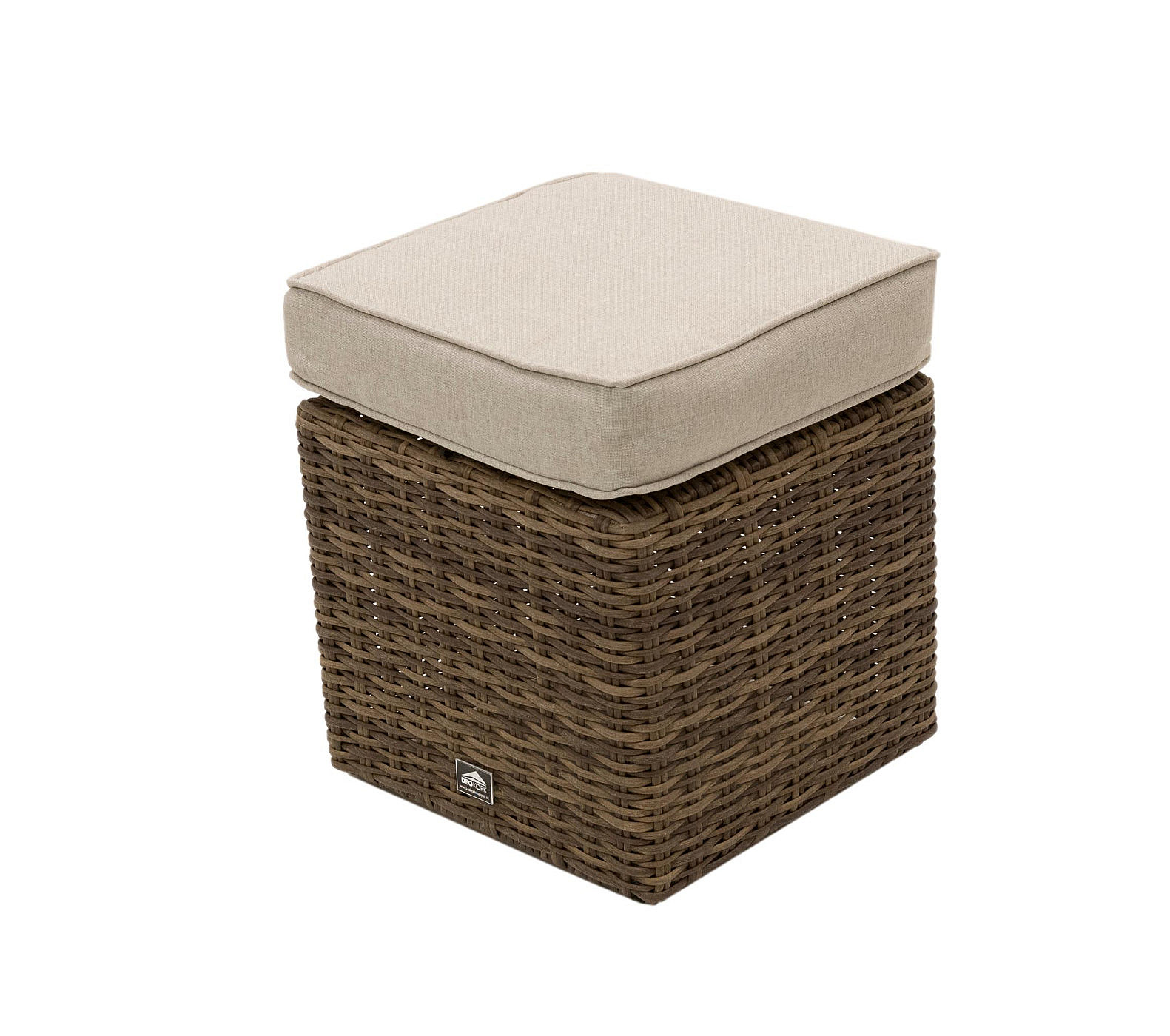 Rattan puff 40 x 40 cm BORNEO LUXURY (barna) termék 2. képe