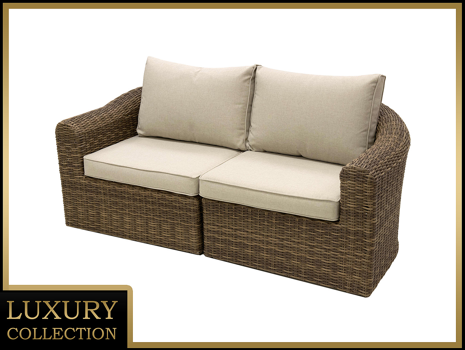 Rattan pad 2 fő részére BORNEO LUXURY (barna) termék 2. képe